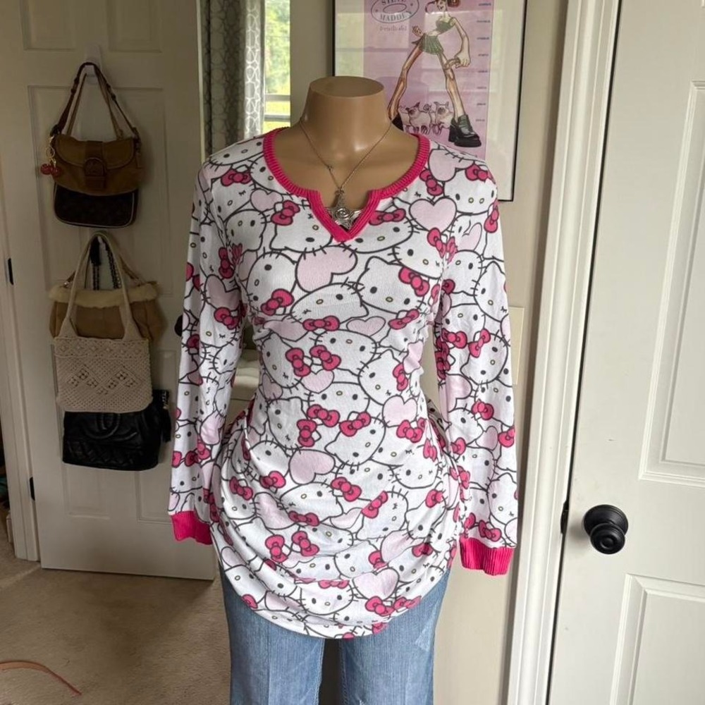 Sanrio hello kitty long sleeve sleepwear gown